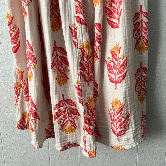 Old Navy Tank Top Womens 4X Floral Cotton Gauzy Tropical Relaxed Flowy Beachy - Picture 4 of 11